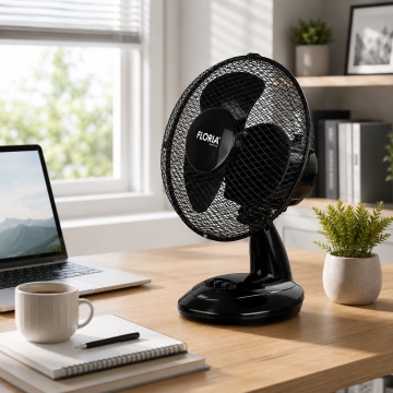 Ventilator de birou Floria ZLN1211 - 26cm, 25W, 2 viteze, oscilatie 90°, motor silentios - Img 6