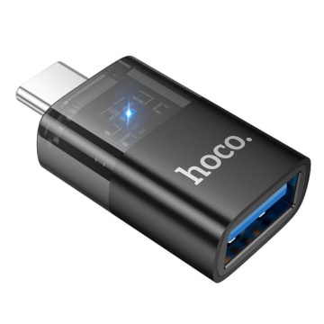Adaptor USB-C la USB-A, OTG Hoco UA36B, incarcare rapida, negru - Img 1