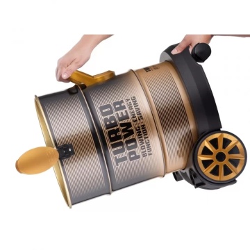 Aspirator Turbo Power 2000-2400W, Hausberg HB-2835, Filtru HEPA, raza 7M, Container 4.5L, Aspirare uscata, Negru/Rosu - Img 4