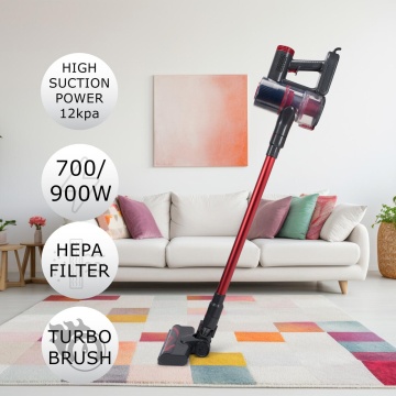 Aspirator vertical 2 in 1 Hausberg HB-2033GR, 900W, Turbo brush, 2 viteze, fara sac, filtru HEPA, 0.7L, gri/rosu - Img 5