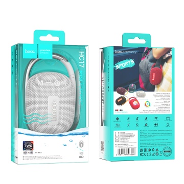 Boxa portabila 5W, Hoco HC17, Bluetooth 5.3, microfon wireless, TF card, USB, gri - Img 2