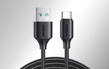 Cablu Joyroom USB-A la USB-C, 25cm, incarcare rapida 3A, transfer date, negru S-A9 - Img 2