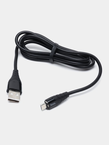 Cablu USB-A la Lightning, Hoco X63, 18W, 2.4A, 1m, negru - Img 3