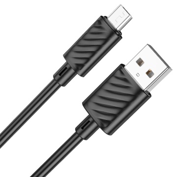 Cablu USB-A la MicroUSB, Hoco X88, 18W, 2.4A, 1m, negru - Img 1