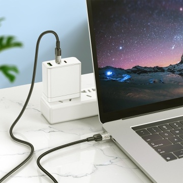 Cablu USB-C la Lightning, Hoco U129, PD27W, QC3.0, Crystal, 1.2m, negru - Img 3