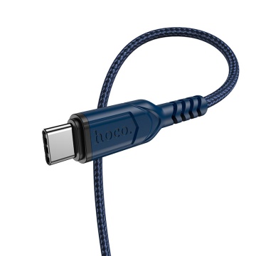 Cablu USB-C la Lightning, Hoco X59, PD20W, QC3.0, Braided, 2m, albastru - Img 2
