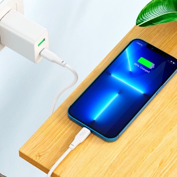 Cablu USB-C la Lightning Hoco X93, PD20W QC3.0 - 2m, alb - Img 5