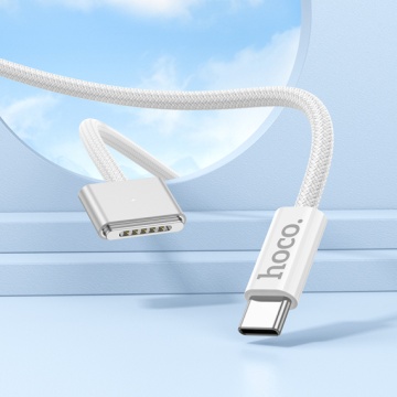 Cablu USB-C la Mag3, Incarcare Magnetic Hoco X103, 140W, 2M, alb - Img 5