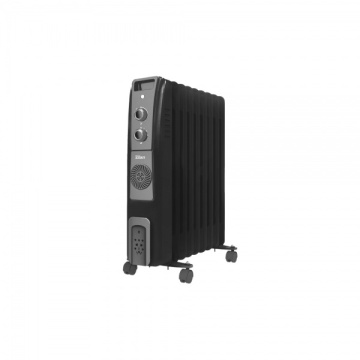 Calorifer electric cu ulei Zilan ZLN1956, 2500W, 9 elementi, termostat reglabil, negru