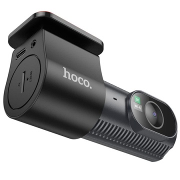 Camera Video pentru masina Hoco DV8, HD 2K, cu mini LCD, Fata + Camera Spate, negru - Img 3