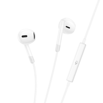 Casti cu Fir Hoco M109, In Ear, 3.5mm, 1.2m, Mic & Volume Key, HiFi, alb - Img 3