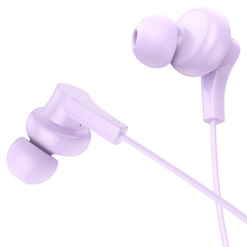 Casti cu Fir Hoco M114, In Ear, 3.5mm, 1.2m, Mic & Volume Key, violet - Img 2