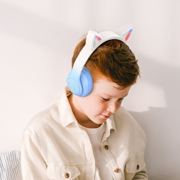 Casti Wireless Hoco W42, Over Ear, BT 5.3, 180h StandBy, 400mAh, Kids, Crystal, albastru - Img 3