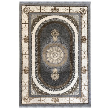 Covor Livario Granite Iran Lux Ardabil 6758 Gri Crem Persan - Img 2