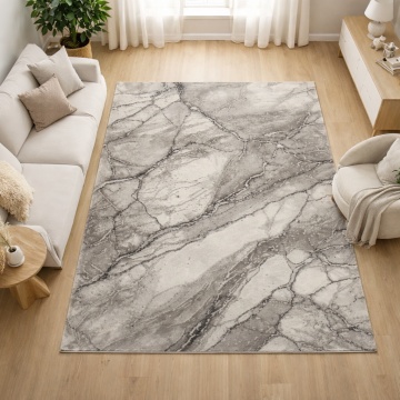 Covor Livario Imperial Effect Carrara, Interior Soft Lux, 2450 g/m² White Grey