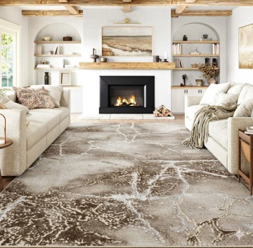 Covor Modern Livario Imperial Effect Gresie Beige Beige