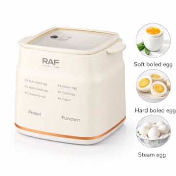 Fierbator Electric pentru Oua Raf R0051, 300W, Capacitatea 0.7L cu 6 Functii si Display Digital, Bej