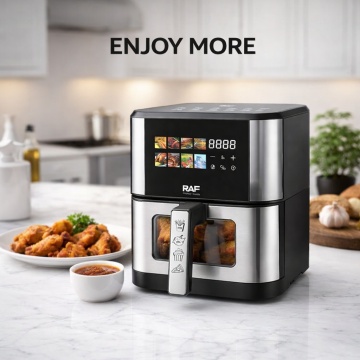 Friteuza Air Fryer Digitala Raf R50005, Capacitaea 8L, 1800W, Inox Profesional, Negru - Img 5