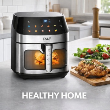 Friteuza cu Aer Cald RAF R5288, Capacitate 8L, 1700W Touch Control Premium, Negru - Img 5