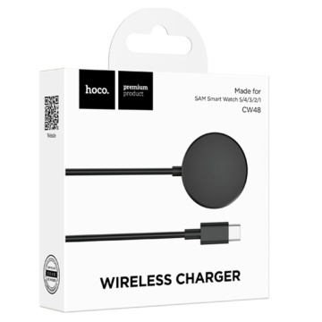 Incarcator Wireless Hoco CW48, Galaxy Watch, 2.5W, 5V, Qi Charging, negru - Img 6