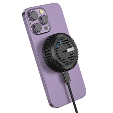 Incarcator Wireless Hoco CW57, iPhone/AirPods, MagSafe cu Ventilator, 15W, Qi Charging, Fast, negru - Img 3