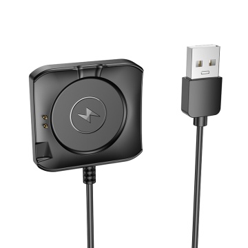 Incarcator Wireless smartwatch Hoco Y28, 5W, USB-A, Qi, 1m, negru - Img 1