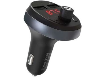 Modulator FM Hoco E41, Bluetooth, 5V, 2.1A, 2xUSB-A, QC 3.0, negru - Img 3