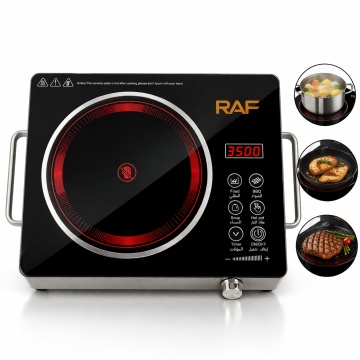 Plita Electrica cu Infrarosu Raf R8045 3500W Panou Tactil Display LED Negru
