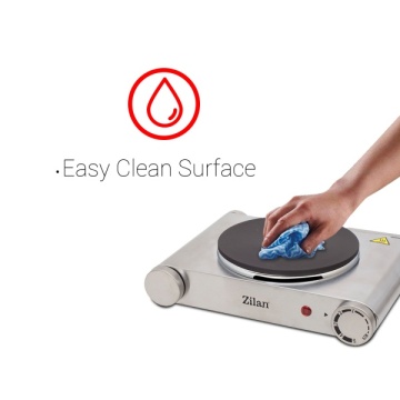 Plita electrica Zilan ZLN0535, 1500W, 1 arzator din fonta, carcasa inox, termostat reglabil, protectie supraincalzire, picioare anti-alunecare - Img 3
