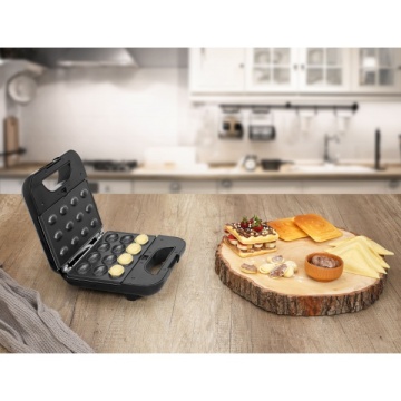 Sandwich maker 5 in 1 Zilan ZLN-3932, 800W, placi detasabile grill, triunghi, sandwich, vafe, nuci, antiaderente, negru/inox - Img 2