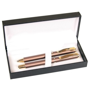 Set cadou stilou + pix Cresco Exclusive, corp metalic bronz clips auriu - S1774 - Img 2