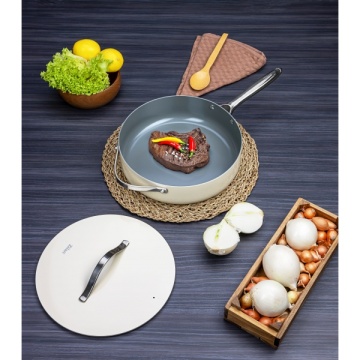 Tigaie inalta cu capac Zilan ZLN0880, 5 straturi, inox si ceramica, compatibila inductie, 28 cm, maner nituite - Img 5