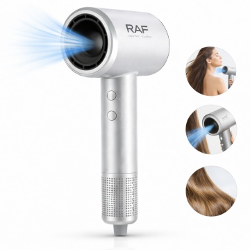 Uscator de Par Raf R4503, 1600W, 3 Viteze, Aer Rece si cald, Gri