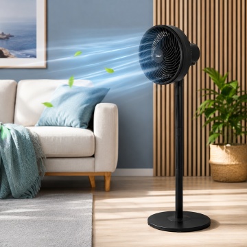Ventilator aer cu picior Zilan ZLN2556, 65W, 3 trepte viteza, oscilatie, negru - Img 2