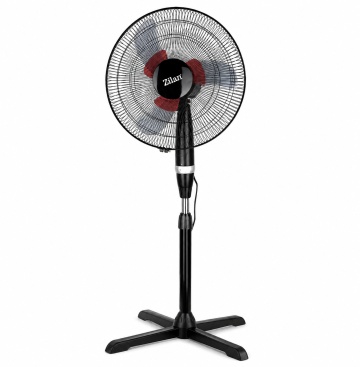 Ventilator cu picior Zilan ZLN2331, 60W, 3 trepte viteza, palete duble, negru