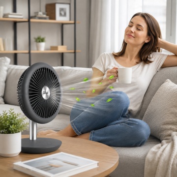 Ventilator portabil reincarcabil Zilan ZLN4000, USB, 5W, 18 cm, gri - Img 6