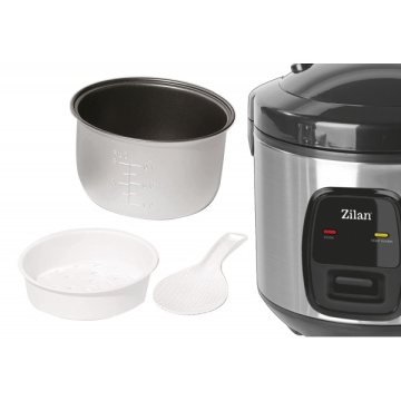 Zilan Aparat de gatit ZLN2793 2 in 1, 500 W, 1.5 L, gatit orez si abur, alb-negru - Img 2