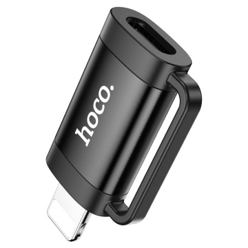 Adaptor USB-C la Lightning, OTG Hoco UA31B, incarcare si transfer, negru - Img 1