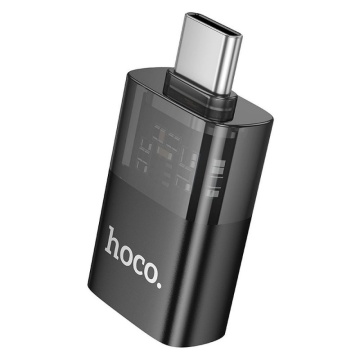Adaptor USB-C la USB-A, OTG Hoco UA36B, incarcare rapida, negru - Img 2