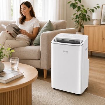 Aer conditionat mobil Zilan ZLN1054, 12000 BTU, 3 in 1 racire dezumidificare ventilatie, WiFi, telecomanda, alb - Img 6
