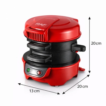 Aparat Burger Maker si Sandwich Raf R666 600W Placi Antiaderente Rosu - Img 7