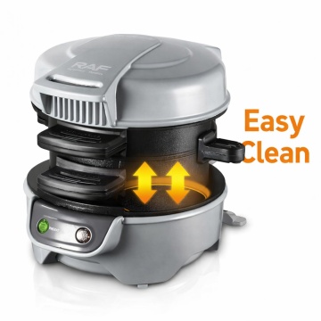 Aparat Sandwichuri si Burgeri Raf R666 600W Placi Antiaderente Compact Usor de Curatat Gri - Img 3