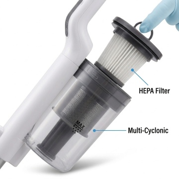 Aspirator Vertical Fara Fir 2 in 1 Raf R8669, 22.2V Filtru HEPA, LED, Cap Rotativ, Alb - Img 3