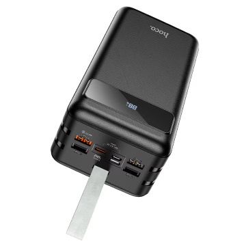 Baterie externa Hoco J86B, 60000mAh, 22.5W, USB-C PD, 4xUSB-A QC 3.0, LED, alb - Img 5