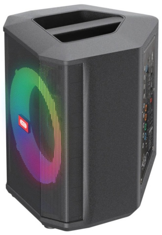 Boxa portabila 40W, XO F53, wireless BT 5.0, 3600mAh, microfon, telecomanda, TF card, lumina ambientala RGB, negru - Img 2