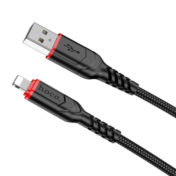 Cablu USB-A la Lightning, Hoco X59, 18W, 2.4A, 2m, negru - Img 2