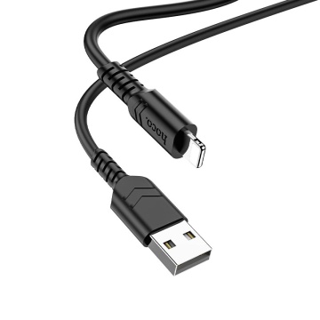 Cablu USB-A la Lightning, Hoco X62, 18W, 2.4A, 1m, negru - Img 1