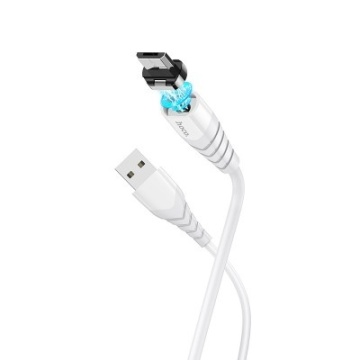 Cablu USB-A la MicroUSB, Hoco X63, 18W, 2.4A, 1m, alb - Img 2