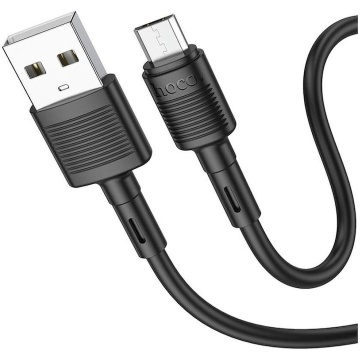 Cablu USB-A la MicroUSB, Hoco X83, 18W, 2.4A, 1m, negru - Img 1