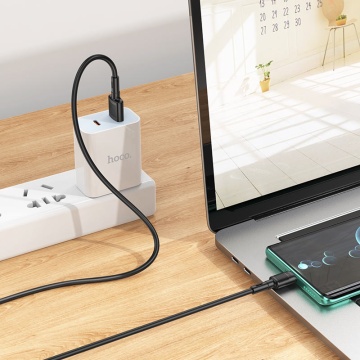 Cablu USB-A la USB-C, Hoco X83, 18W, 2.4A, 1m, negru - Img 4